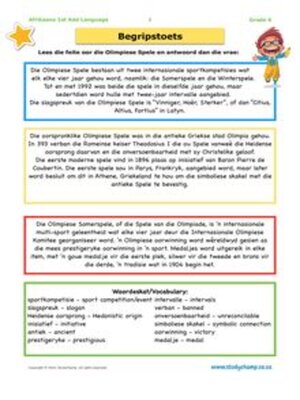 cover image of Grade 6 Afrikaans Begrip: Olimpiese Spele